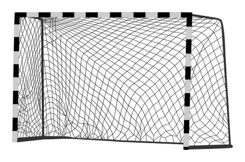 Handball vector construction with net 库存插图