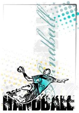 .handball vector poster background Stock Illustration