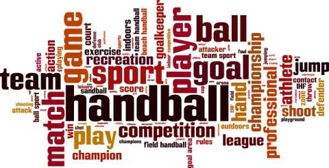 Handball word cloud Stock Illustration