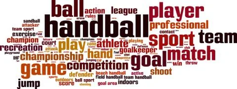 Handball word cloud Stock Illustration