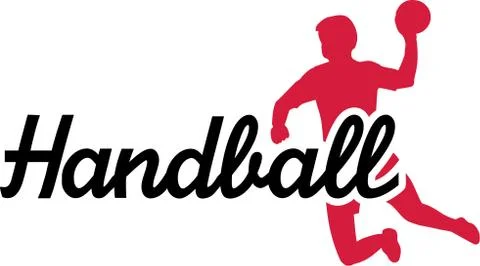 Handball Written Player Stock Illustration