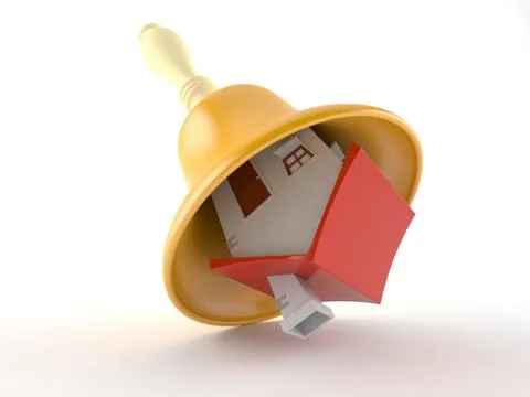 Handbell with house Stock Illustration