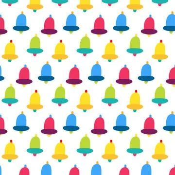 Handbell vector seamless pattern Stock Illustration