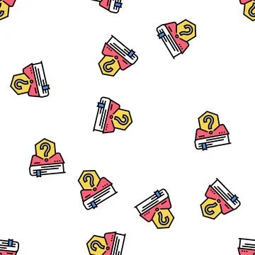 Handbook literature vector seamless pattern Stock Illustration