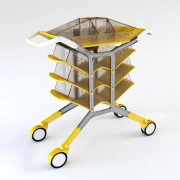 Handcart 3d rendering Stock Illustration