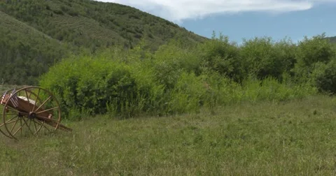 Handcart and field pan Vídeos de archivo 54046858