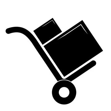 Handcart icon, vector illustration. Flat design style Illustration