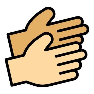Handclap encourage icon vector flat Stock Illustration