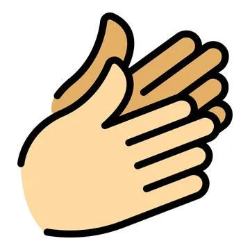 Handclap gesture icon vector flat Stock Illustration