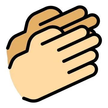 Handclap icon vector flat Stock Illustration