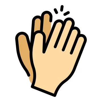 Handclap sound icon vector flat Stock Illustration