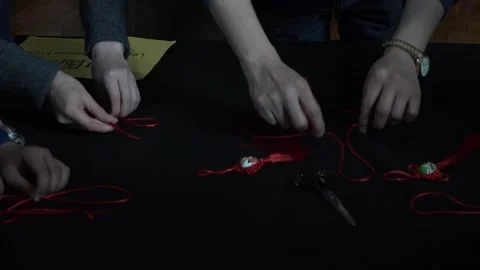 Handcraft exhibition - string Video stock 293956823