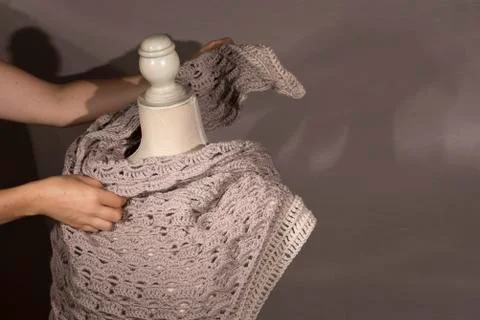 A handcraft woolen shawl Stock Photos