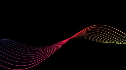 Handcrafted Abstract Multicolor Fine Wave Lines Backdrop - 8K 300DPI イラスト素材