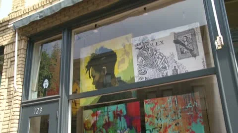 Handcrafted art displays (1 of 2) Stock Footage 19284411