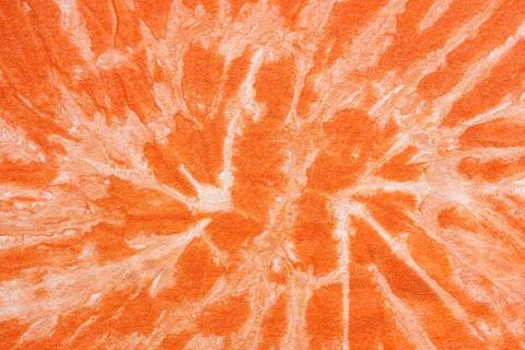Handcrafted batik orange abstract pattern Stock Photos