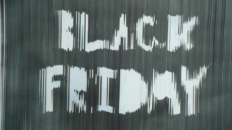 Handcrafted Glitchy Black Friday text animation made from old photocopy paper Stock Footage 314762834