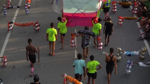 Handcrafted Kaavad Box Capturing Folk Tales of India Stock Footage 313552736