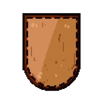 Handcrafted leather patch pixel art vector illustration 스톡 일러스트