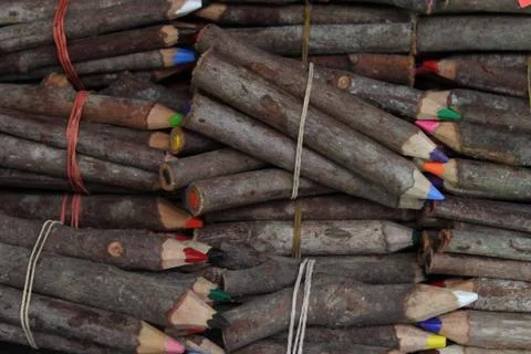 Handcrafted Pencils Stock Photos
