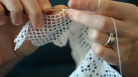 Handcrafted traditional knitting Stock Footage 124672571