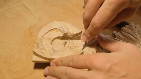 Handcrafting with wood Stock Footage 122005072