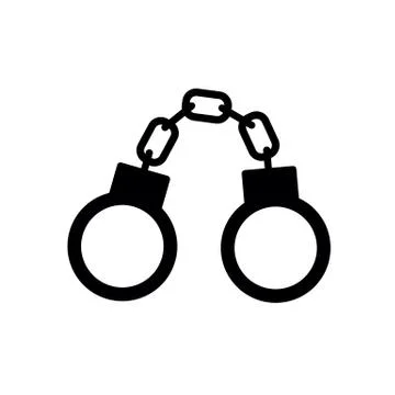 Handcuff icon. arrest icon vector Stock Illustration
