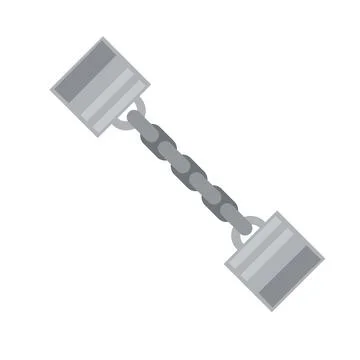 Handcuff. Icon of arrest of offender. Element of police and prisons. Stock Illustration