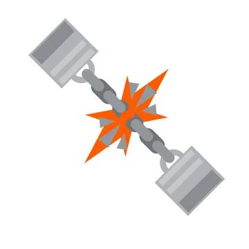 Handcuff. Icon of arrest of offender. Element of police and prisons Stock Illustration