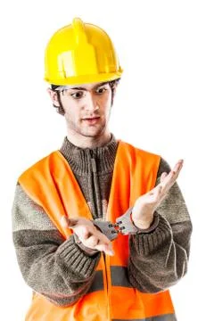 Handcuffed foreman Stock Photos