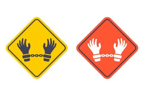 Handcuffed hand icon. Prison sentence. Stock Illustration