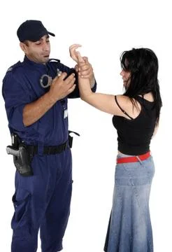 Handcuffing a ciminal Stock Photos
