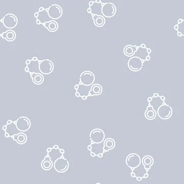 Handcuffs with core line vector seamless pattern Illustrazione stock