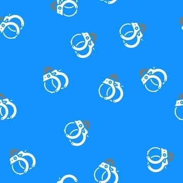Handcuffs crime vector seamless pattern Stockillustratie