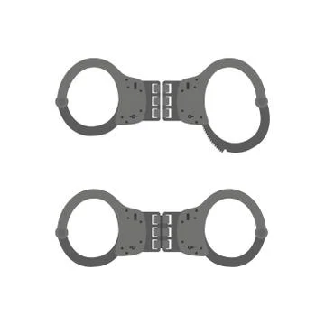 Handcuffs. flat design Illustrazione stock