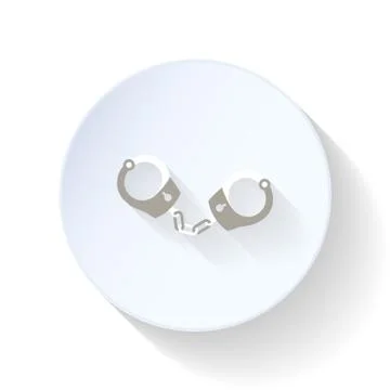 Handcuffs flat icon Stock Illustration