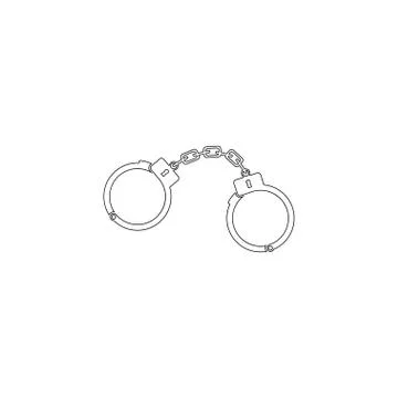 Handcuffs. flat vector icon Stock Illustration