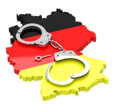 Handcuffs on germany Stock Illustration