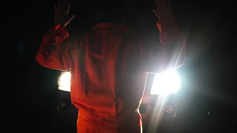 Handcuffs Highly Dangerous Hacker Man Stock Footage 219940355