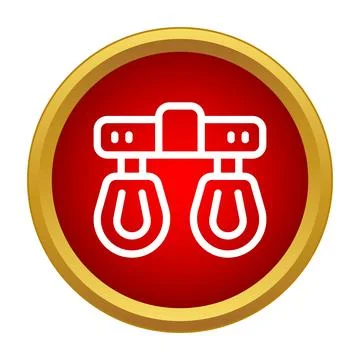 Handcuffs icon representing security and police work Stock Illustration