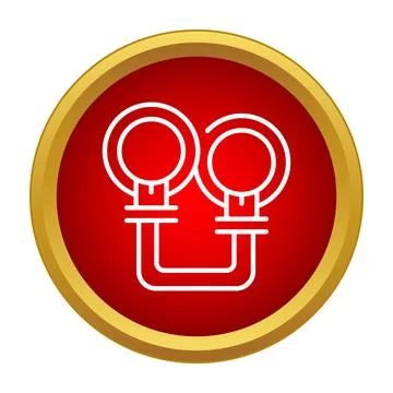 Handcuffs icon representing security, law, and justice Stock Illustration