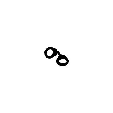 Handcuffs icon. Simple style stop acts of violence poster background symbol.. Stock Illustration