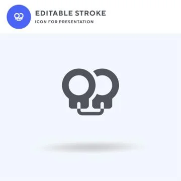 Handcuffs icon vector, filled flat sign, solid pictogram isolated on white, l Stock Illustration