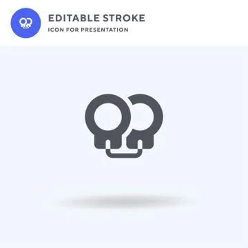 Handcuffs icon vector, filled flat sign, solid pictogram isolated on white, logo Stock Illustration
