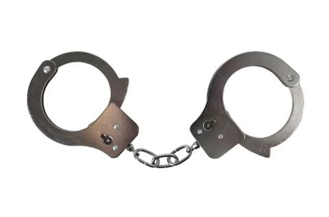 Handcuffs isolated Stock Photos