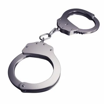 Handcuffs isolated on white background. Stock Illustration