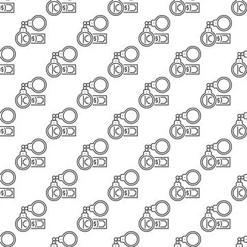 Handcuffs with Money vector Corruption seamless pattern Stock Illustration
