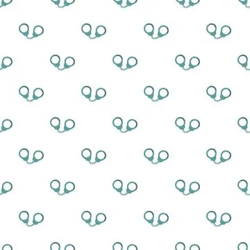 Handcuffs pattern representing law enforcement and security Stock Illustration