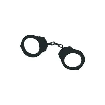 Handcuffs for prisoners. vector illustration Stock Illustration