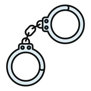 Handcuffs representing law enforcement and crime prevention Stock Illustration